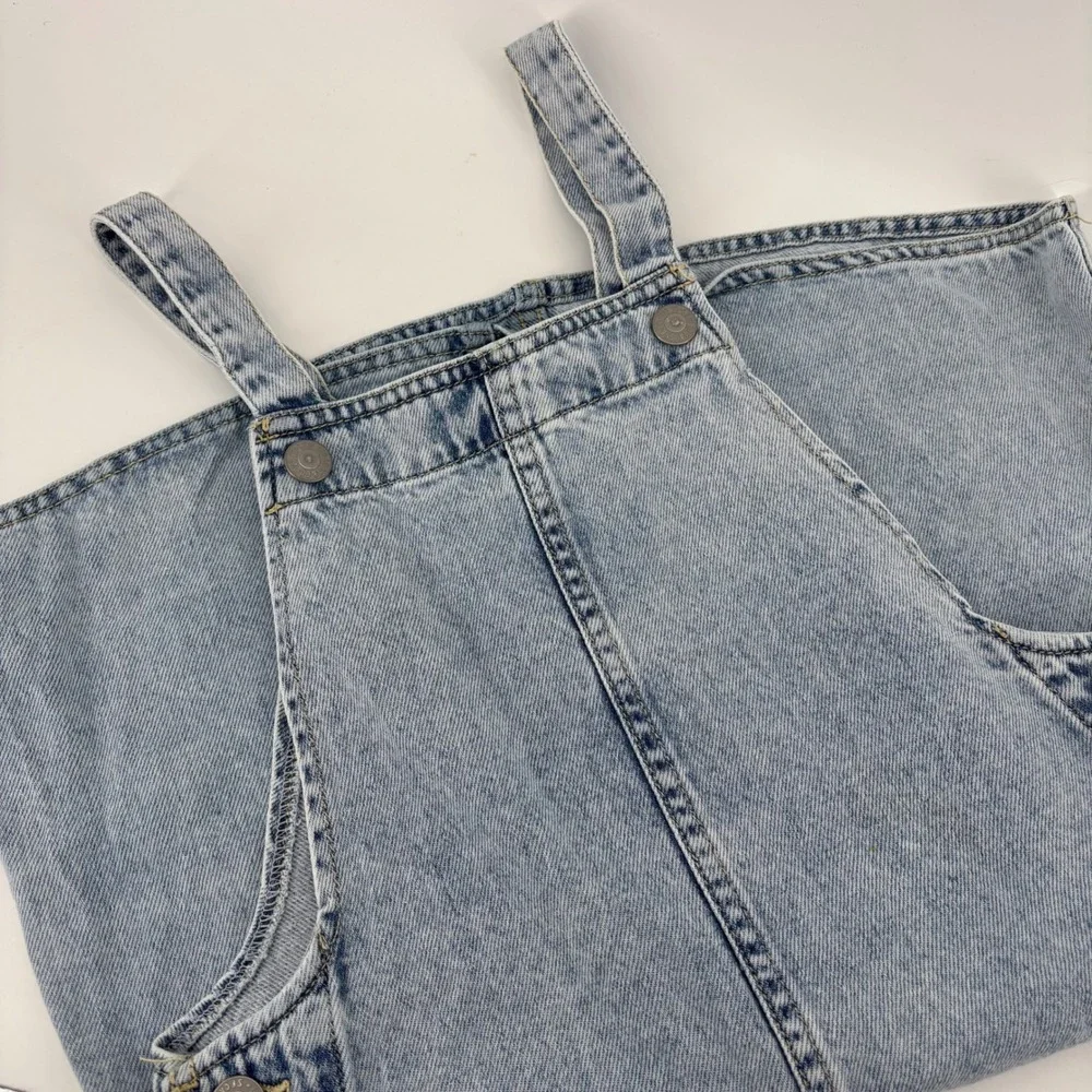 Levi Kids Jumper Size 10‎ REG Blue Denim Acid Wash Bib Front Vintage 90's Style